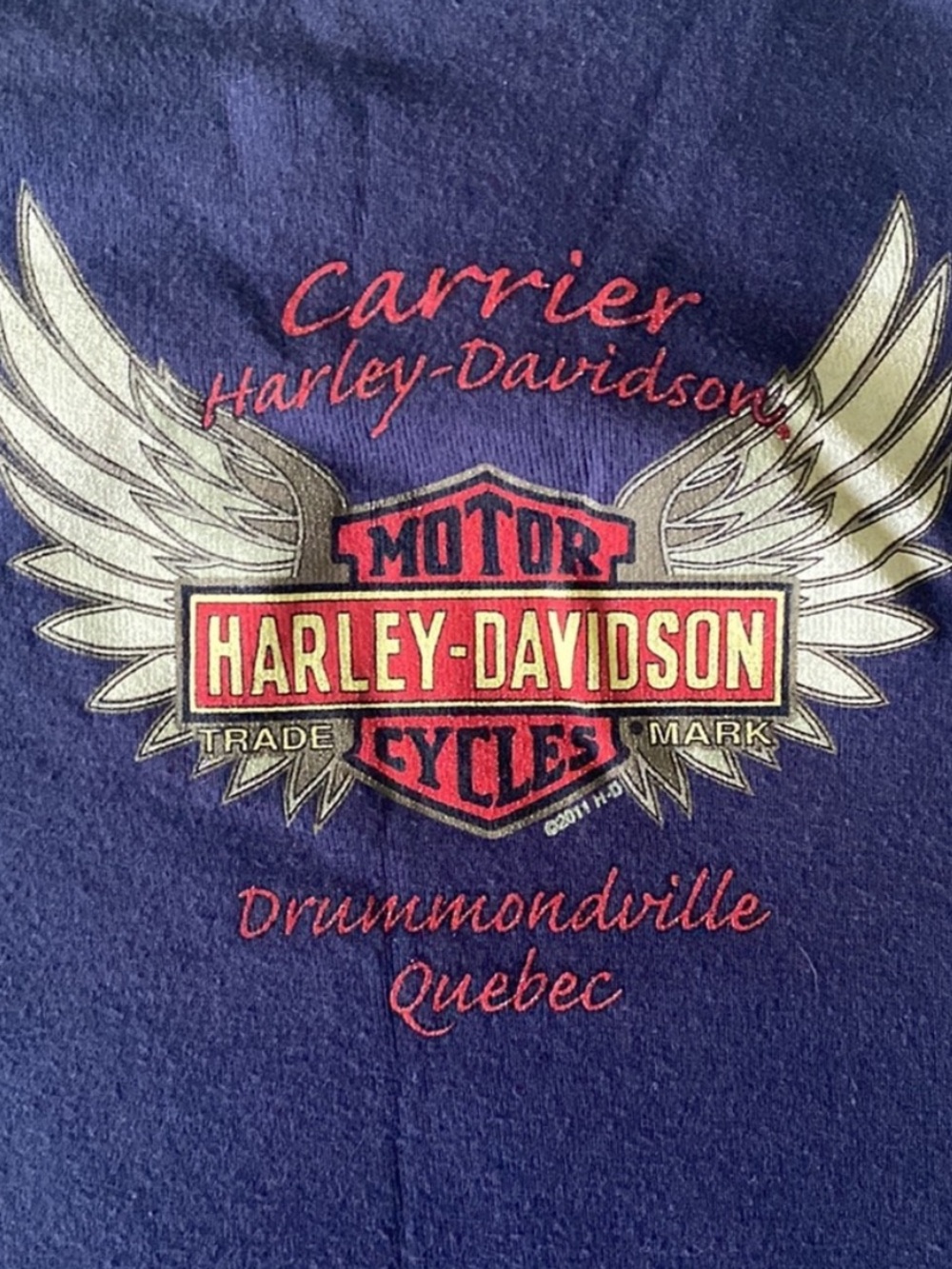 Harley-Davidson Navy Paisley Print Bandana Spaghetti Strap Tank Built in Bra - Picture 4 of 7